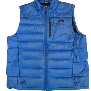 The North Face Aconcagua 550 Down Puffer Vest Mens XXL Blue Gorpcore Hiking